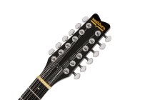 Hawk 12-String Neck-Through Electric Guitar, Transparent Black