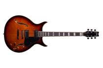 Semi-Hollow Electric Guitar, Tobacco Burst