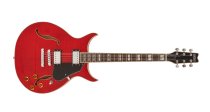 Semi-Hollow Electric Guitar, Transparent Red