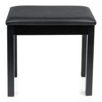 Traditional Wooden Piano Bench, Black