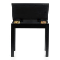 Deluxe Wooden Wooden Piano Bench, Black