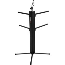 Column-Style Keyboard Stand with Mic Boom Arm and Gig Bag, Black
