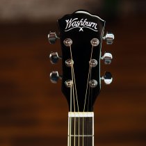 Okoume Body Dreadnought Acoustic / Electric Guitar Pack With Built-In Tuner, Transparent Black Burst