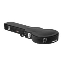 Hard Shell Wood Case for 339-Style Guitars with Plush Interior, Black Tolex Exterior, and Lockable Latch