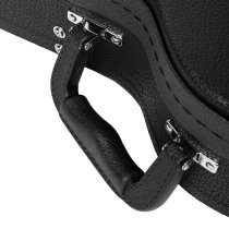 Hard Shell Wood Case for 339-Style Guitars with Plush Interior, Black Tolex Exterior, and Lockable Latch