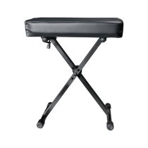 Adjustable Keyboard Bench with Steel Construction, Black