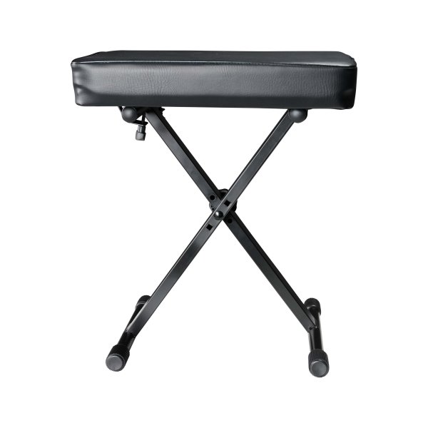 Adjustable Keyboard Bench with Steel Construction, Black