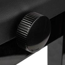 Deluxe Height Adjustable Piano Bench, Black
