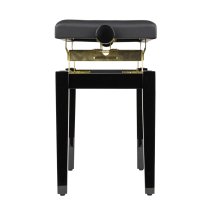 Deluxe Height Adjustable Piano Bench, Black