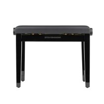 Deluxe Height Adjustable Piano Bench, Black