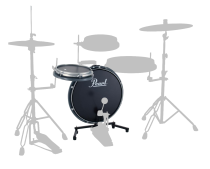Compact Traveler 2-Piece Drum Kit with Slim 18" Bass Drum & Carry Bag, Machine Grey