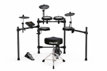 All Mesh Head Digital Drum Kit with Motorcycle Style Drum Throne