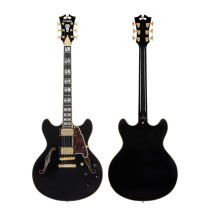 Excel DC Double Cutaway Electric Guitar with Gig Bag, Solid Black