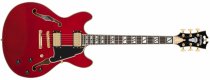 Excel DC Double Cutaway Electric Guitar with Gig Bag, Trans Cherry