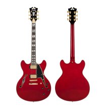 Excel DC Double Cutaway Electric Guitar with Gig Bag, Trans Cherry