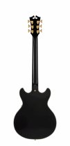 Excel Mini DC Double Cutaway Electric Guitar with Gig Bag, Solid Black