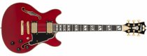 Excel Mini DC Double Cutaway Electric Guitar with Gig Bag, Trans Cherry