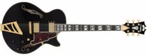 Excel SS single cutaway electric guitar with gig bag, solid black