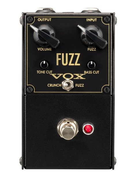 Fuzz Guitar Effects Pedal with Volume, Fuzz, Tone Cut, Bass Cut, and Crunch/Fuzz Controls