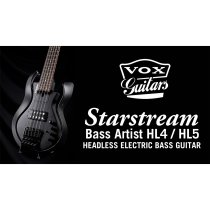 Starstream 5-String Headless Electric Bass Guitar, Black