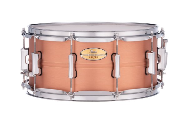 14"x6.5" Copper Shell Snare Drum, Brushed Copper