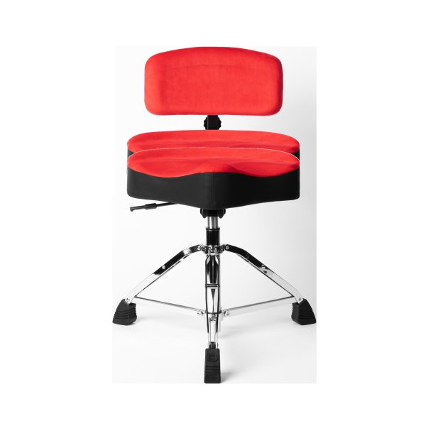 Air Glide Drum Throne Saddle Seat, Red
