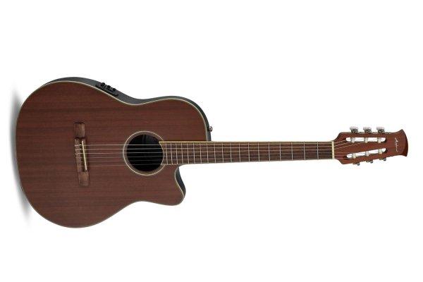Acoustic/Electric Classical Guitar, Natural Satin Mahogany