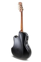 Celebrity Deluxe Acoustic/Electric Guitar, Black Satin