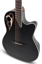 Celebrity Deluxe Acoustic/Electric Guitar, Black Satin