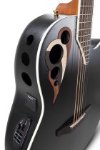 Celebrity Deluxe Acoustic/Electric Guitar, Black Satin