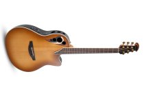 Celebrity Deluxe Acoustic/Electric Guitar, Vintage Peach Burst Satin