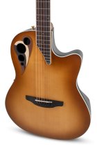 Celebrity Deluxe Acoustic/Electric Guitar, Vintage Peach Burst Satin