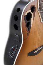 Celebrity Deluxe Acoustic/Electric Guitar, Vintage Peach Burst Satin