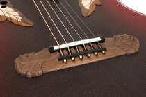 Adamas Acoustic/Electric Guitar 1687GT Deep Non-Cutaway, Reverse Red Burst
