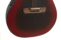 Adamas Acoustic-Electric Guitar Deep Contour Cutaway with Case, Reverse Red Burst