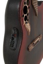 Adamas Acoustic-Electric Guitar Deep Contour Cutaway with Case, Reverse Red Burst