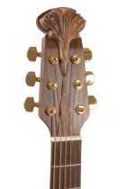 Adamas Acoustic-Electric Guitar Deep Contour Cutaway with Case, Black
