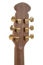 Adamas Acoustic-Electric Guitar Deep Contour Cutaway with Case, Black