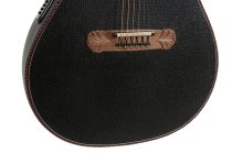 Adamas Acoustic-Electric Guitar Deep Contour Cutaway with Case, Black