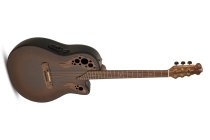 Adamas Acoustic-Electric Guitar Deep Contour Cutaway with Case, Reverse Brown Burst