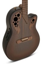 Adamas Acoustic-Electric Guitar Deep Contour Cutaway with Case, Reverse Brown Burst