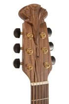 Adamas Acoustic-Electric Guitar Deep Contour Cutaway with Case, Reverse Brown Burst