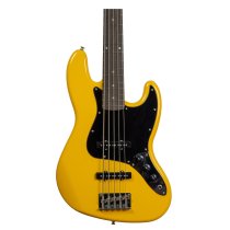 Yellow JB 5-String Electric Bass With Gigbag, Yellow