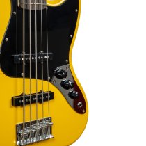 Yellow JB 5-String Electric Bass With Gigbag, Yellow