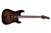 Sonamaster Elite Series Electric Guitar, Natural Striped Ebony