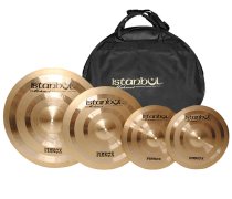 Finkox 4-Piece Bronze Cymbal Set, Natural Finish