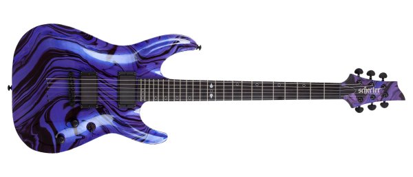 C-1 Hydro Dip Electric Guitar, Purple Obsidian