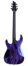 C-1 Hydro Dip Electric Guitar, Purple Obsidian