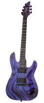 C-1 Hydro Dip Electric Guitar, Purple Obsidian
