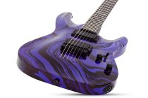 C-1 Hydro Dip Electric Guitar, Purple Obsidian